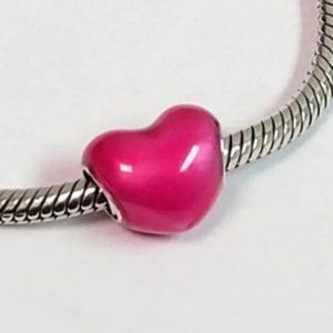 Pandora charm Pink Heart S925 Ale for pandora bracelet